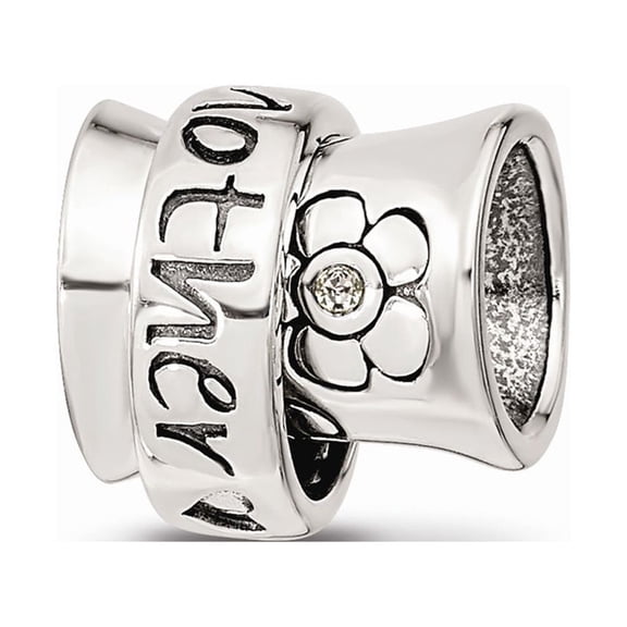 925 Sterling Silver Reflections Crystals from Swarovski Mother Spinner Bead; for Adults and Teens; for Women and Men