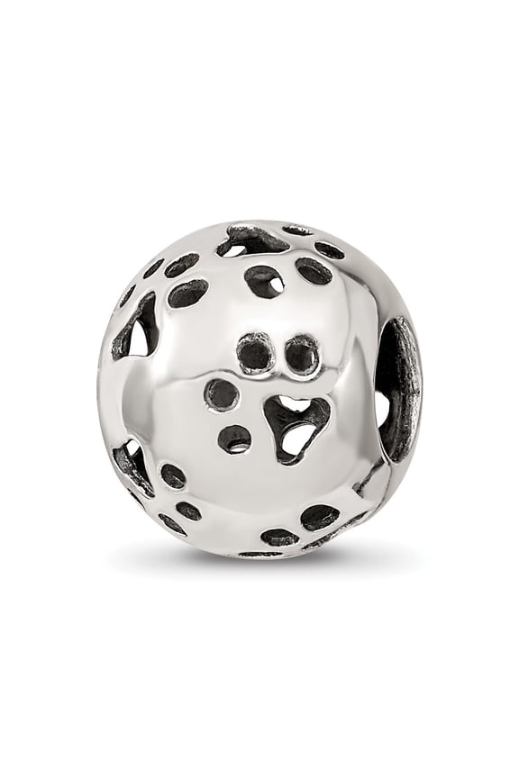 925 Sterling Silver Reflections Cutout Paw Prints Bead Charm Pendant Fine Jewelry For Women Gifts For Her