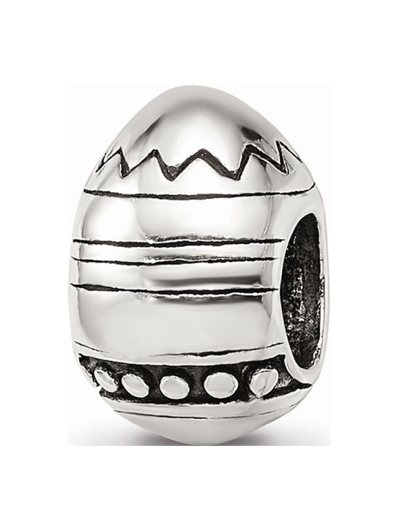 925 Sterling Silver Reflections Easter Egg Bead; for Adults and Teens; for Women and Men