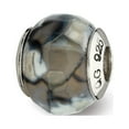 thumbnail image 1 of 925 Sterling Silver Reflections Grey Cracked Agate with Shell Stone Bead; for Adults and Teens; for Women and Men, 1 of 2