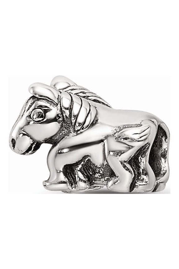925 Sterling Silver Reflections Kids Horse Bead; for Adults and Teens; for Women and Men