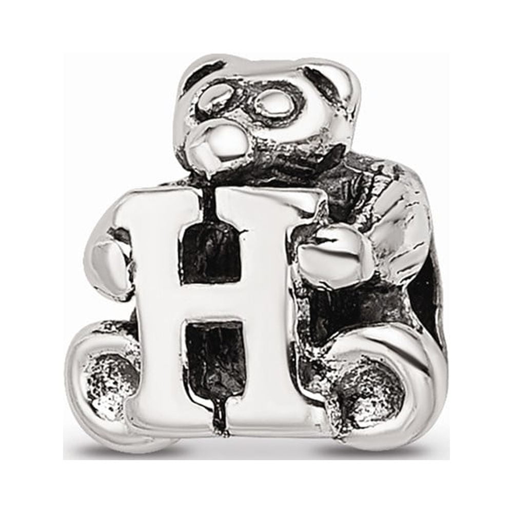 925 Sterling Silver Reflections Kids Letter X Bead; for Adults and Teens; for Women and Men