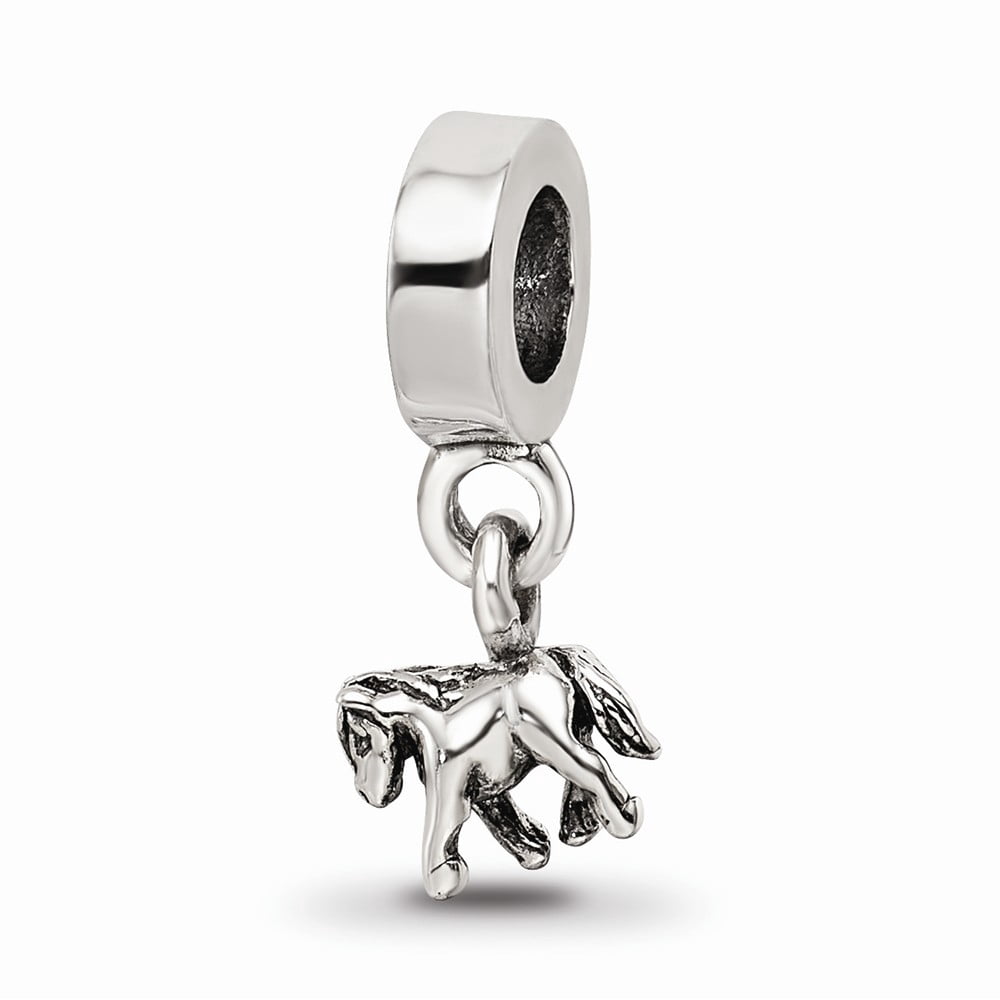 925 Sterling Silver Reflections Kids Pony Dangle Bead; for Adults and Teens; for Women and Men