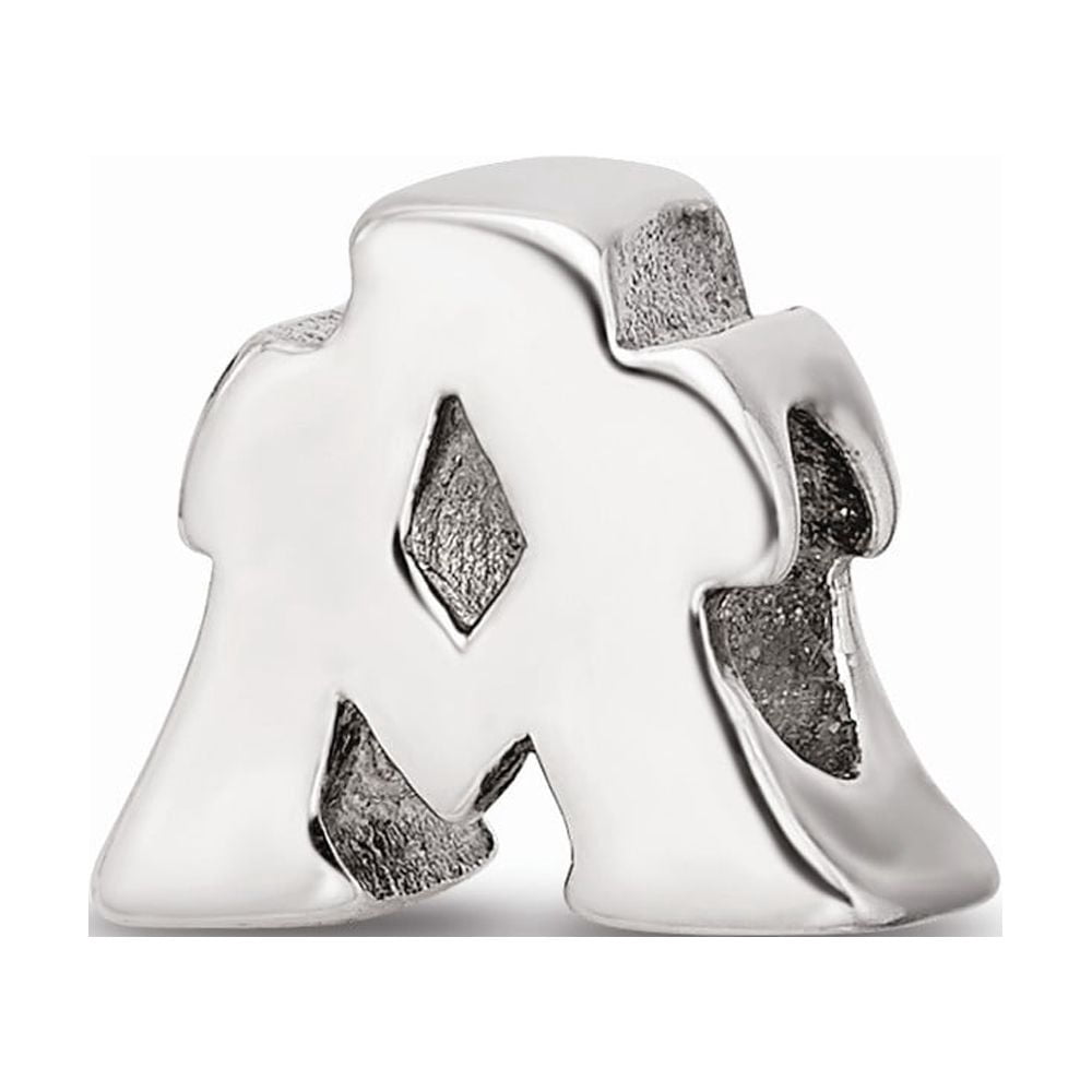 925 Sterling Silver Reflections Letter A Bead; for Adults and Teens; for Women and Men