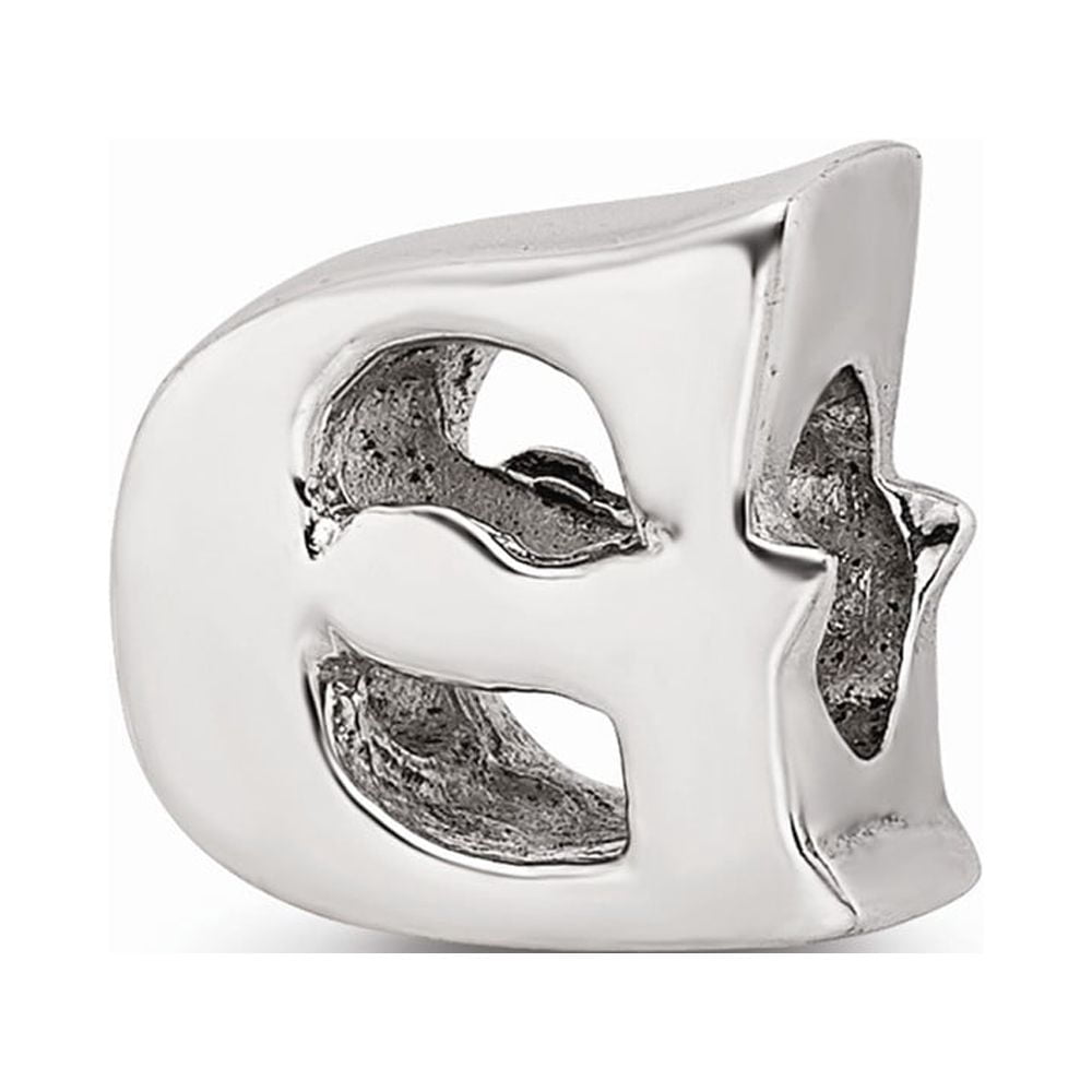 925 Sterling Silver Reflections Letter G Bead; for Adults and Teens; for Women and Men