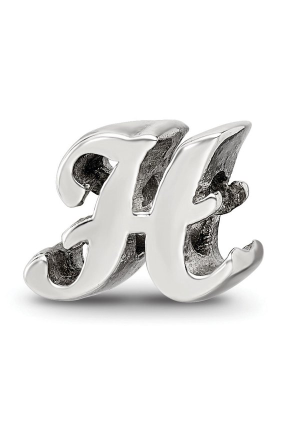 925 Sterling Silver Reflections Letter H Script Bead Charm Pendant Fine Jewelry For Women Gifts For Her