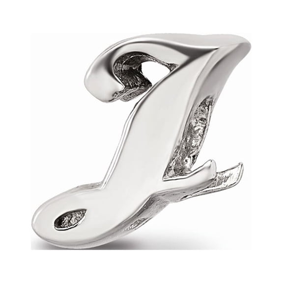 925 Sterling Silver Reflections Letter J Script Bead