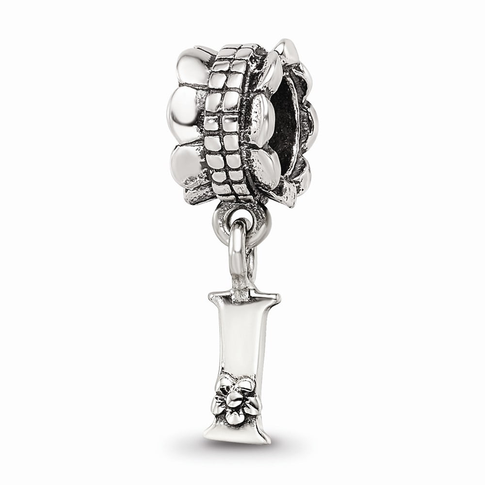 925 Sterling Silver Reflections Letter S Dangle Bead; for Adults and Teens; for Women and Men