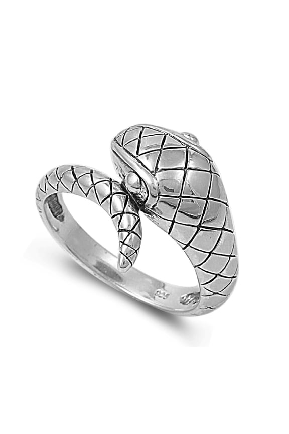 925 Sterling Silver Reptilian Power Ring Size 6