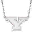 thumbnail image 1 of 925 Sterling Silver Rh-p LogoArt Youngstown State University Large Pendant With Necklac; for Adults and Teens; for Women and Men, 1 of 2
