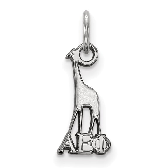 925 Sterling Silver Rh-plated LogoArt Alpha Epsilon Phi XS Pendant; for Adults and Teens; for Women and Men
