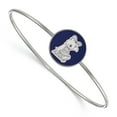 thumbnail image 1 of 925 Sterling Silver Rh-plated LogoArt Alpha Xi Delta Enameled Slip-on Bangle; for Adults and Teens; for Women and Men, 1 of 2
