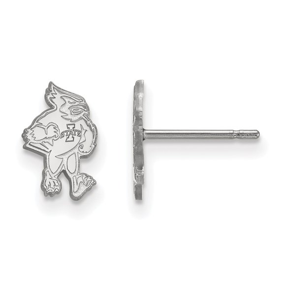 925 Sterling Silver Rh-plated LogoArt Iowa State University XS Post Earrings; for Adults and Teens; for Women and Men