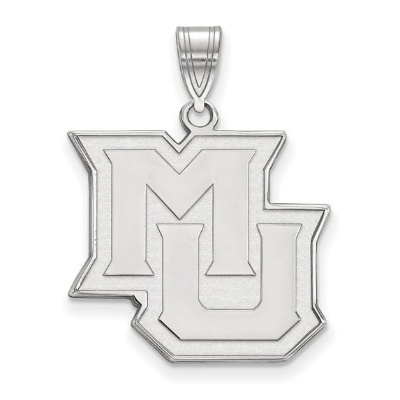 925 Sterling Silver Rh-plated LogoArt Marquette University Large Pendant; for Adults and Teens; for Women and Men