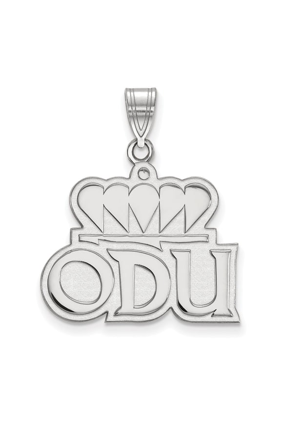 925 Sterling Silver Rh-plated LogoArt Old Dominion University Large Pendant; for Adults and Teens; for Women and Men