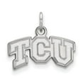 thumbnail image 1 of 925 Sterling Silver Rh-plated LogoArt Texas Christian University XS Pendant; for Adults and Teens; for Women and Men, 1 of 2