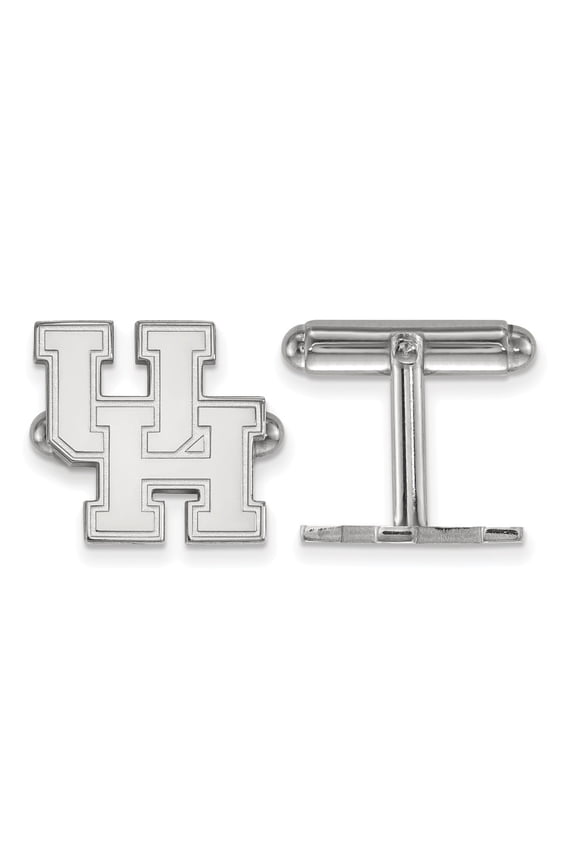 925 Sterling Silver Rh-plated LogoArt University of Houston Cuff Link; for Adults and Teens; for Women and Men