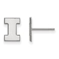 thumbnail image 1 of 925 Sterling Silver Rh-plated LogoArt University of Illinois XS Post Earrings; for Adults and Teens; for Women and Men, 1 of 2