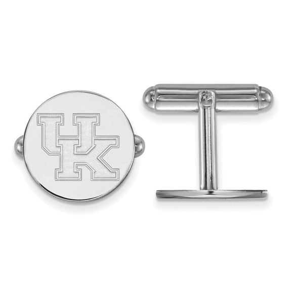 925 Sterling Silver Rh-plated LogoArt University of Kentucky Cuff Link; for Adults and Teens; for Women and Men
