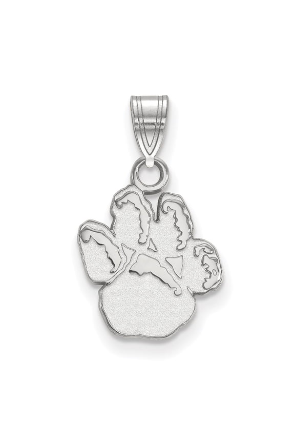 925 Sterling Silver Rh-plated LogoArt University of Pittsburgh Small Pendant; for Adults and Teens; for Women and Men
