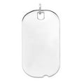 thumbnail image 1 of 925 Sterling Silver Rh-plt Engraveable Animal Pet Dog Tag Polished Front Back Disc Charm 38x19mm Wide Pendant Necklace f, 1 of 2