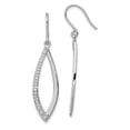 thumbnail image 1 of 925 Sterling Silver Rhodium Diamond Dangle Earrings, 1 of 2