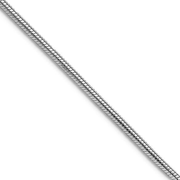 925 Sterling Silver Rhodium Plated 1.5mm Snake Chain Necklace 24 Inch Chain Necklace for Women and Men