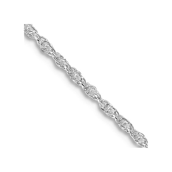 925 Sterling Silver Rhodium Plated 1.6mm Loose Rope Chain Necklace With 2in Ext. 18 Inch Chain Necklace for Women and Me