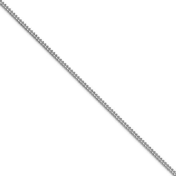 925 Sterling Silver Rhodium Plated 1.75mm Curb Chain Necklace 14 Inch Chain Necklace - 3.1 Grams