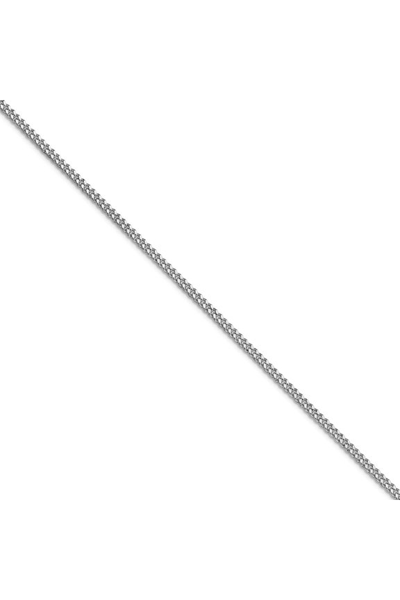 925 Sterling Silver Rhodium Plated 1.75mm Curb Chain Necklace 16 Inch Chain Necklace for Women and Men