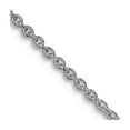 thumbnail image 1 of 925 Sterling Silver Rhodium Plated 1mm Cable Chain Necklace 20 Inch Chain Necklace for Women and Men, 1 of 2