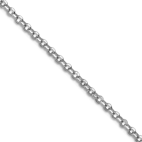 925 Sterling Silver Rhodium Plated 2.2mm Sparkle-Cut Cable Chain Necklace 30 Inch Chain Necklace for Women and Men