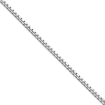 925 Sterling Silver Rhodium Plated 2.5mm Box Chain Necklace 16 Inch Chain Necklace for Women and Men
