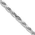 thumbnail image 1 of 925 Sterling Silver Rhodium Plated 2.5mm Sparkle-Cut Rope Chain Necklace 28 Inch Chain Necklace for Women and Men, 1 of 2