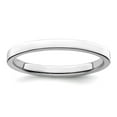 thumbnail image 1 of 925 Sterling Silver Rhodium Plated 2mm Flat Size 8 Band Ring Ring for Women and Men - 1.9 Grams, 1 of 2