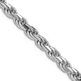thumbnail image 1 of 925 Sterling Silver Rhodium Plated 3.5mm Sparkle-Cut Rope Chain Necklace 28 Inch Chain Necklace for Women and Men, 1 of 2