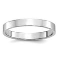 thumbnail image 1 of 925 Sterling Silver Rhodium Plated 3mm Flat Size 8 Band Ring for Women and Men - 2.9 Grams, 1 of 2
