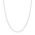 thumbnail image 1 of 925 Sterling Silver Rhodium Plated 4mm Paper Clip Chain Necklace With Lobster Claw Closure Lock 24 Inc Chain Necklace fo, 1 of 2