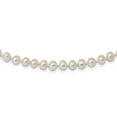 thumbnail image 1 of 925 Sterling Silver Rhodium-Plated 5-6mm White Freshwater Cultured Pearl Necklace 16 Inch, 1 of 3