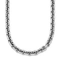 thumbnail image 1 of 925 Sterling Silver Rhodium Plated 6.8mm Round Link Chain Necklace 24 Inch Chain Necklace for Women and Men, 1 of 2