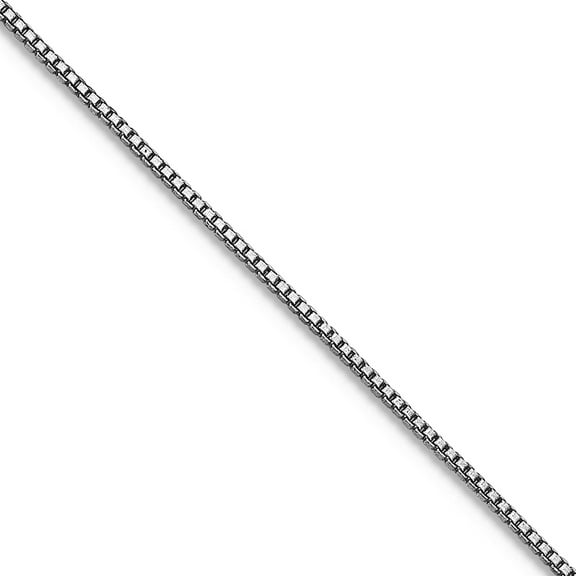 925 Sterling Silver Rhodium Plated .6mm Box Chain Necklace 14 Inch Chain Necklace - 1.0 Grams
