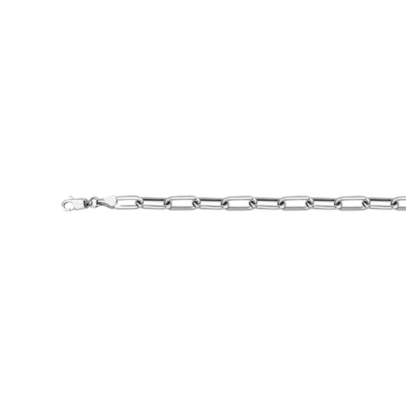 925 Sterling Silver Rhodium Plated 6mm Paper Clip Chain Necklace With Lobster Claw Closure Lock 24 Inc Chain Necklace fo