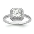 thumbnail image 1 of 925 Sterling Silver Rhodium-Plated & CZ Brilliant Embers Ring Size: 7; for Adults and Teens; for Women and Men, 1 of 1