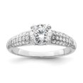 thumbnail image 1 of 925 Sterling Silver Rhodium-Plated CZ Brilliant Embers Ring Size: 7; for Adults and Teens; for Women and Men, 1 of 1