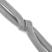 925 Sterling Silver Rhodium Plated Cubic Zirconia Knot Bracelet 8 Inch 12.5mm Wide Link Bracelet for Women