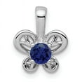 thumbnail image 1 of 925 Sterling Silver Rhodium Plated Created Sapphire Pendant, 1 of 5