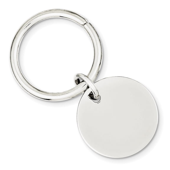 925 Sterling Silver Rhodium Plated Key Chain