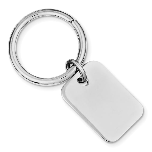 925 Sterling Silver Rhodium Plated Key Chain