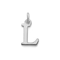 thumbnail image 1 of 925 Sterling Silver Rhodium Plated Letter L Initial Charm Pendant Necklace for Women - .2 Grams, 1 of 2