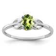 thumbnail image 1 of 925 Sterling Silver Rhodium-Plated Peridot Ring Size 10, 1 of 6